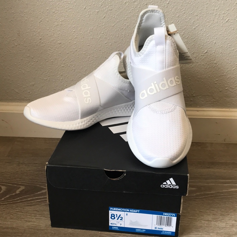 Adidas  Puremotion Adapt All white BNWT Women’s 8.5